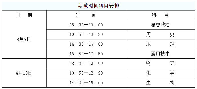 2022年陕西省普通高中学业水平考试时间