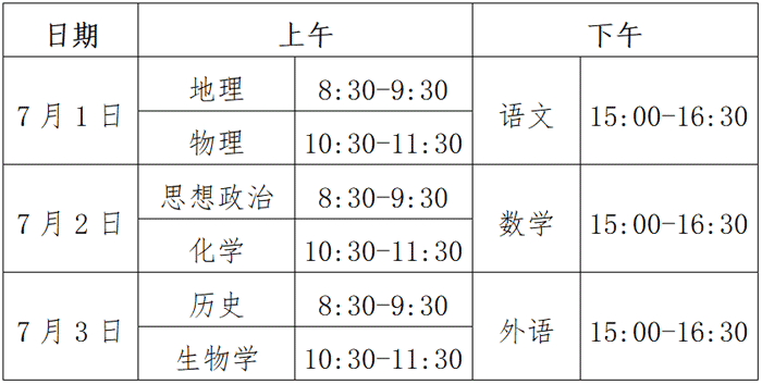 2023年湖北随州普通高中学业水平合格性考试时间