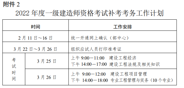 河北2022一建补考准考证打印时间