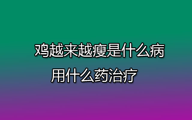 鸡越来越瘦是什么病用什么药治疗