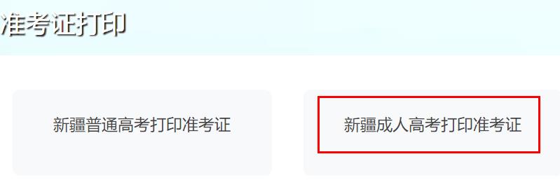 2023年新疆成人高考准考证打印入口于10月11日已开通