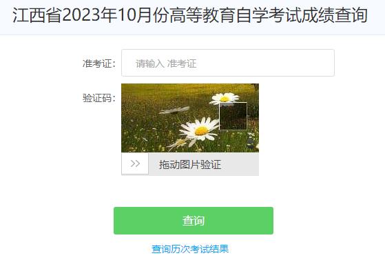 江西省2023年10月自学考试成绩查询入口