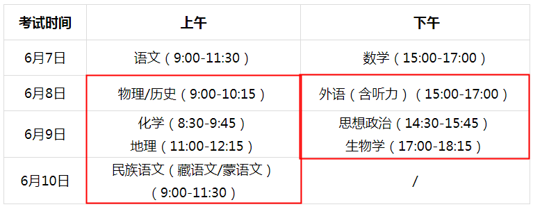 2024年甘肃定西高中学业水平选择性考试时间