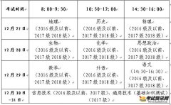 山东省2019年冬季普通高中学业水平考试将于2019年12月27日—31日