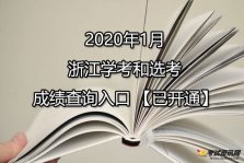 2020年1月浙江杭州学考和选考成绩查询入口 点击进入