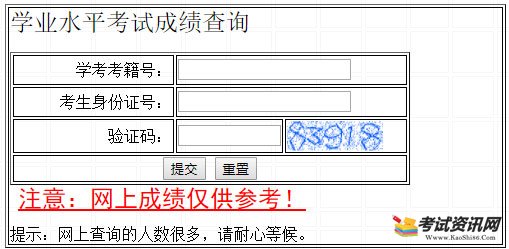 2020年河北唐山学业水平考试成绩查询入口