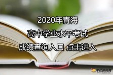 2020年青海高中学业水平考试成绩查询入口www.qhjyks.com