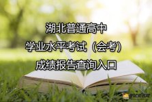 湖北普通高中学业水平考试（会考）成绩报告查询入口