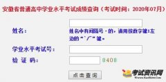 2020年安徽省普通高中学业水平考试成绩查询入口(已开通)