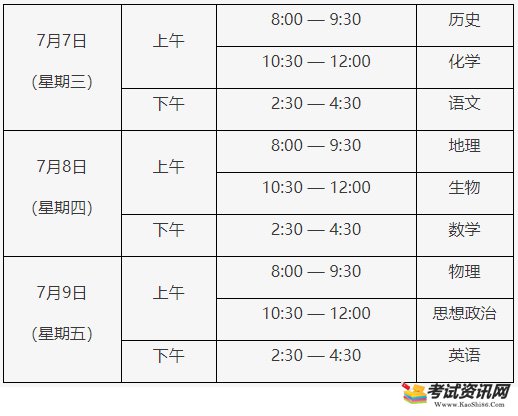 北京房山2021年第二次普通高中学业水平合格性考试时间